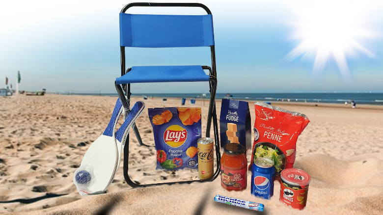 Zomers strandstoel pakket to the beach