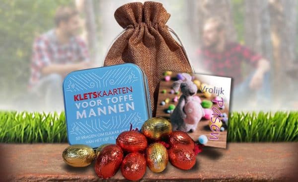 Kletskaarten toffe mannen paasgeschenk