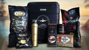 Luxe op reis zomer trolley pakket met handige underseater trolley en luxe vakantie producten