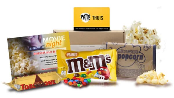 Movie Night pakket thuisbioscoop met lekkere snacks